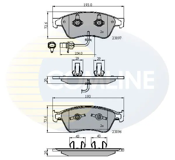 Comline - Гальмівні колодки до дисків COMLINE CBP11740 (фото 1)