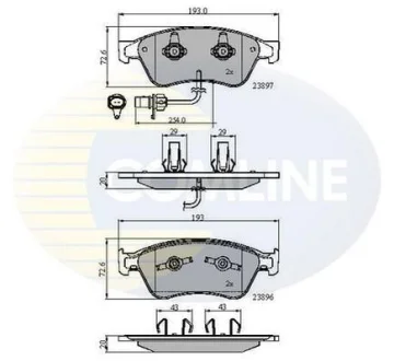 Comline - Гальмівні колодки до дисків COMLINE CBP11740