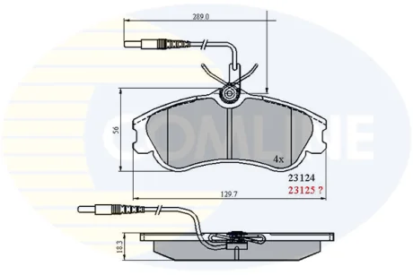 Comline - Гальмівні колодки до дисків COMLINE CBP1174