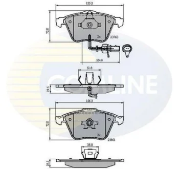 Comline - Гальмівні колодки до дисків COMLINE CBP11753