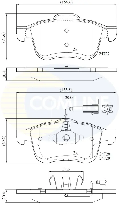 Comline - Гальмівні колодки до дисків COMLINE CBP12032 (фото 1)