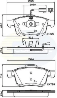 Comline - Гальмівні колодки до дисків COMLINE CBP12032