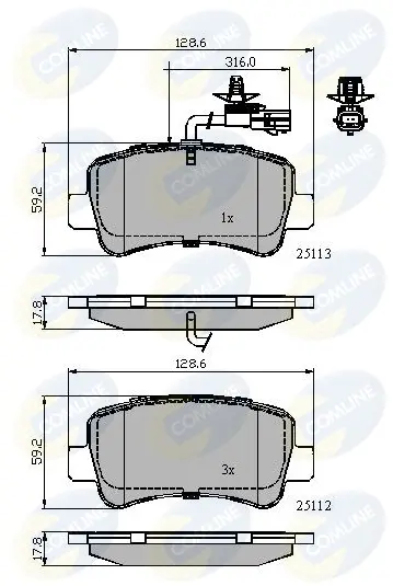 Comline - Гальмівні колодки до дисків COMLINE CBP12105 (фото 1)