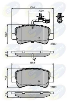 Comline - Гальмівні колодки до дисків COMLINE CBP12105