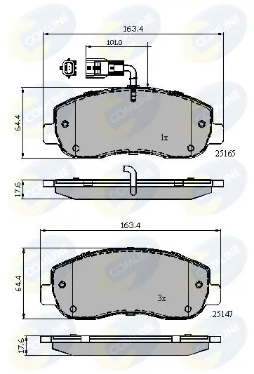 Comline - Гальмівні колодки до дисків COMLINE CBP12106 (фото 1)