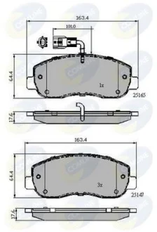Comline - Гальмівні колодки до дисків COMLINE CBP12106