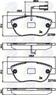 Comline - Гальмівні колодки до дисків COMLINE CBP12140
