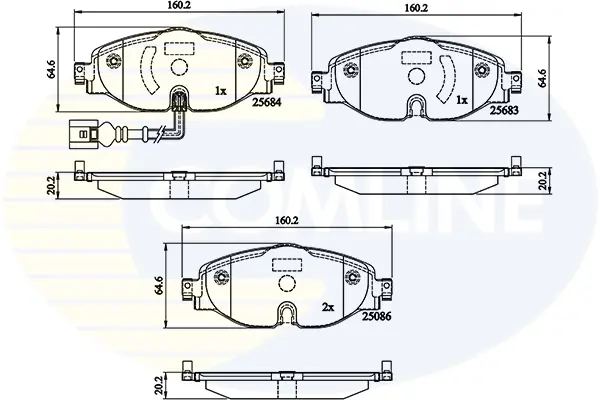 Comline - Гальмівні колодки до дисків COMLINE CBP12158 (фото 1)