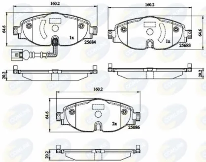 Comline - Гальмівні колодки до дисків COMLINE CBP12158
