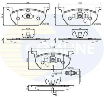 Comline - Гальмівні колодки до дисків COMLINE CBP12224