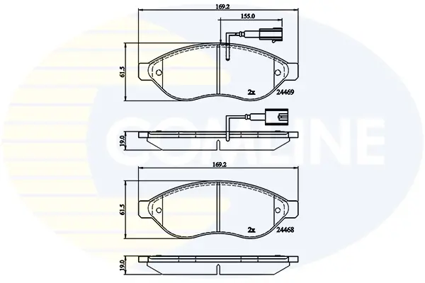 Comline - Гальмівні колодки до дисків COMLINE CBP12227 (фото 1)