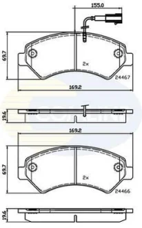 Comline - Гальмівні колодки до дисків COMLINE CBP12247