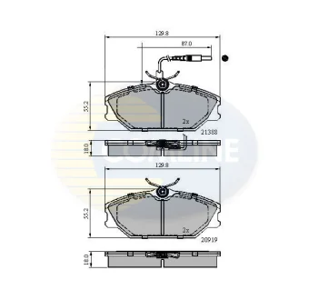 Comline - Гальмівні колодки до дисків COMLINE CBP1526