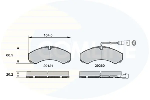 Comline - Гальмівні колодки до дисків COMLINE CBP16031 (фото 1)