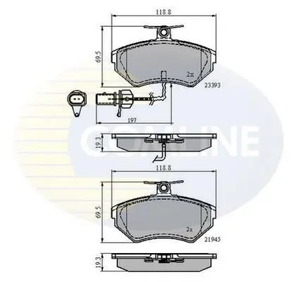 Comline - Гальмівні колодки до дисків COMLINE CBP1736 (фото 1)