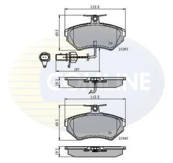 Comline - Гальмівні колодки до дисків COMLINE CBP1736