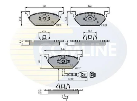 Comline - Гальмівні колодки до дисків COMLINE CBP1851