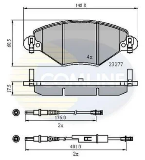 Comline - Гальмівні колодки до дисків COMLINE CBP21120