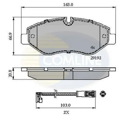 Comline - Гальмівні колодки до дисків COMLINE CBP21555 (фото 1)
