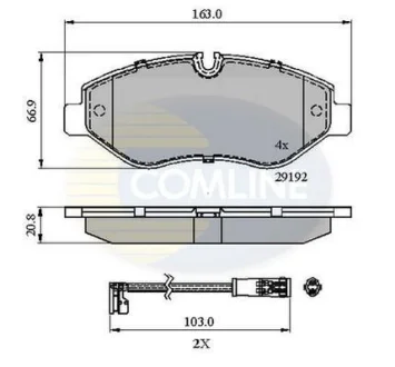 Comline - Гальмівні колодки до дисків COMLINE CBP21555