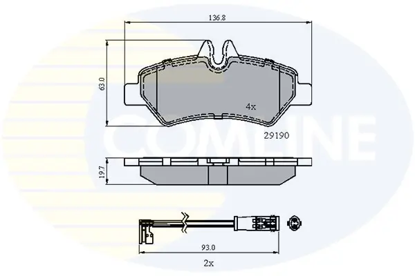 Comline - Гальмівні колодки до дисків COMLINE CBP21556 (фото 1)
