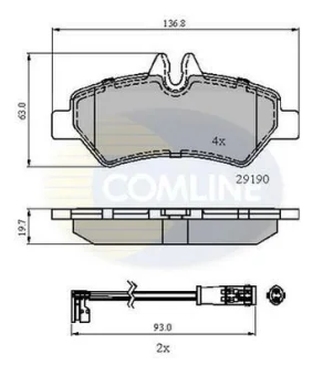 Comline - Гальмівні колодки до дисків COMLINE CBP21556