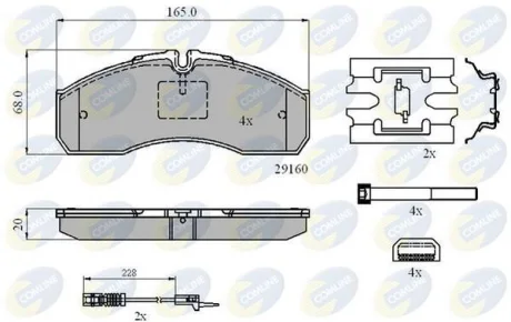 Comline - Гальмівні колодки до дисків COMLINE CBP21735