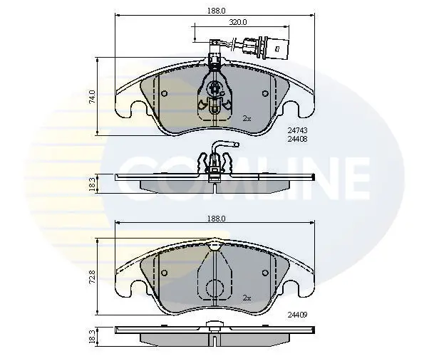 Comline - Гальмівні колодки до дисків COMLINE CBP21789 (фото 1)