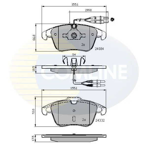 Comline - Гальмівні колодки до дисків COMLINE CBP22002 (фото 1)