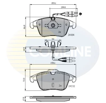 Comline - Гальмівні колодки до дисків COMLINE CBP22002