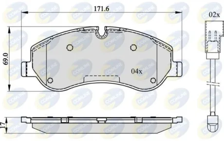 Comline - Гальмівні колодки до дисків COMLINE CBP22142