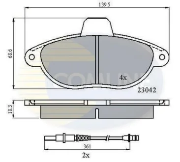Comline - Гальмівні колодки до дисків COMLINE CBP2714