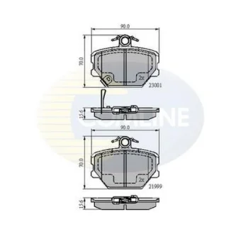 Comline - Гальмівні колодки до дисків COMLINE CBP31019