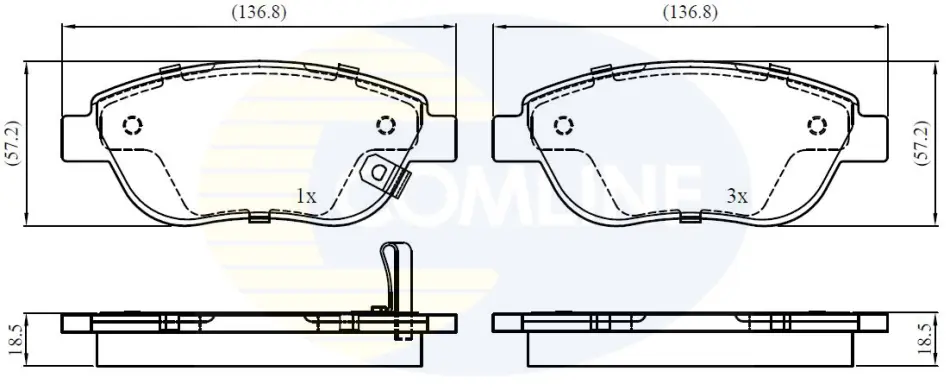 Comline - Гальмівні колодки до дисків COMLINE CBP31038 (фото 1)