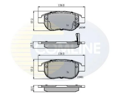 Comline - Гальмівні колодки до дисків COMLINE CBP31038