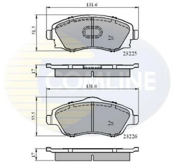 Comline - Гальмівні колодки до дисків COMLINE CBP31112