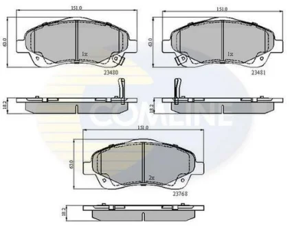 Comline - Гальмівні колодки до дисків COMLINE CBP31140