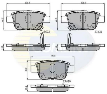 Comline - Гальмівні колодки до дисків COMLINE CBP31141