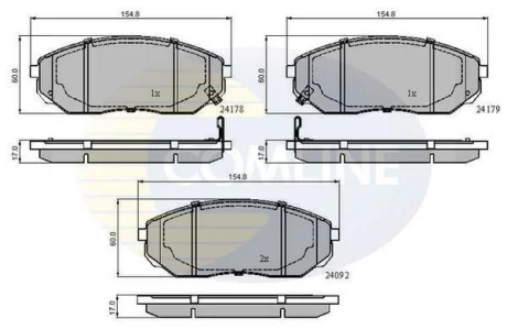 Comline - Гальмівні колодки до дисків COMLINE CBP31178