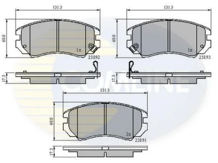 Comline - Гальмівні колодки до дисків COMLINE CBP31196