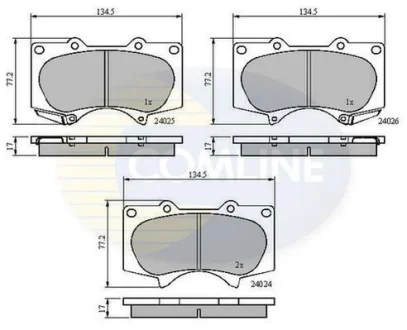 Comline - Гальмівні колодки до дисків COMLINE CBP31201