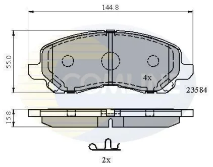 Comline - Гальмівні колодки до дисків COMLINE CBP31256
