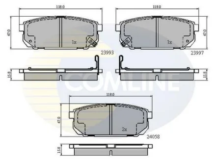 Comline - Гальмівні колодки до дисків COMLINE CBP31288