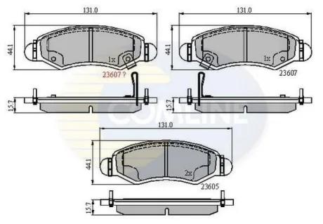 Comline - Гальмівні колодки до дисків COMLINE CBP31297