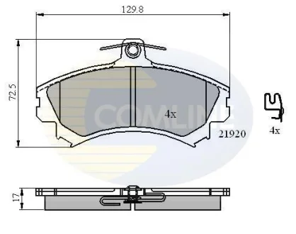 Comline - Гальмівні колодки до дисків COMLINE CBP31304