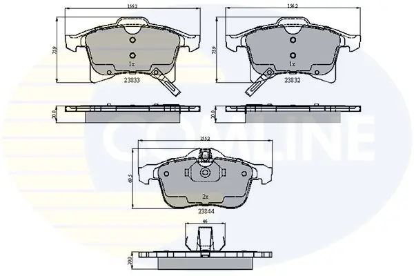Comline - Гальмівні колодки до дисків COMLINE CBP31307 (фото 1)