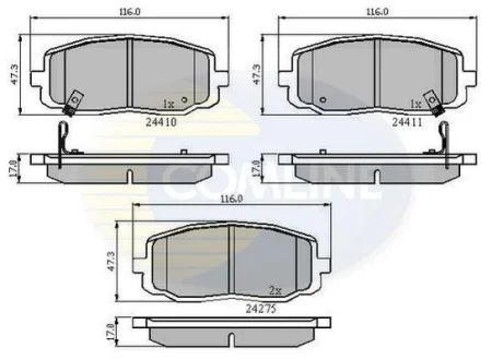 Comline - Гальмівні колодки до дисків COMLINE CBP31319