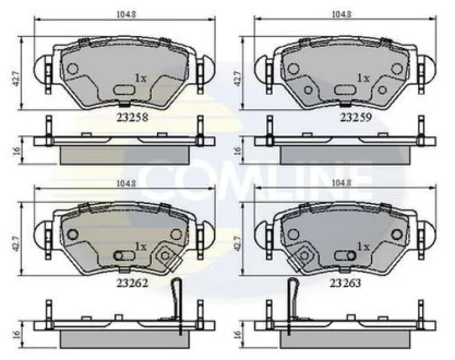 Comline - Гальмівні колодки до дисків COMLINE CBP31504