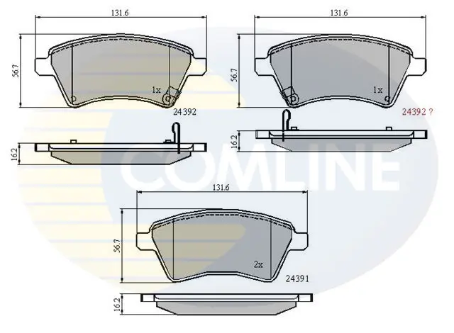 Comline - Гальмівні колодки до дисків COMLINE CBP31513 (фото 1)