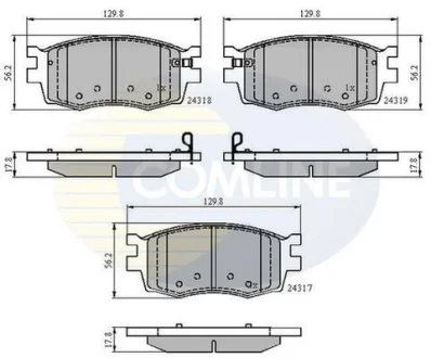 Comline - Гальмівні колодки до дисків COMLINE CBP31519